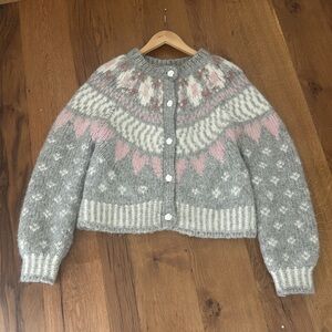 Love Shack Fancy Fair Isle Cardigan